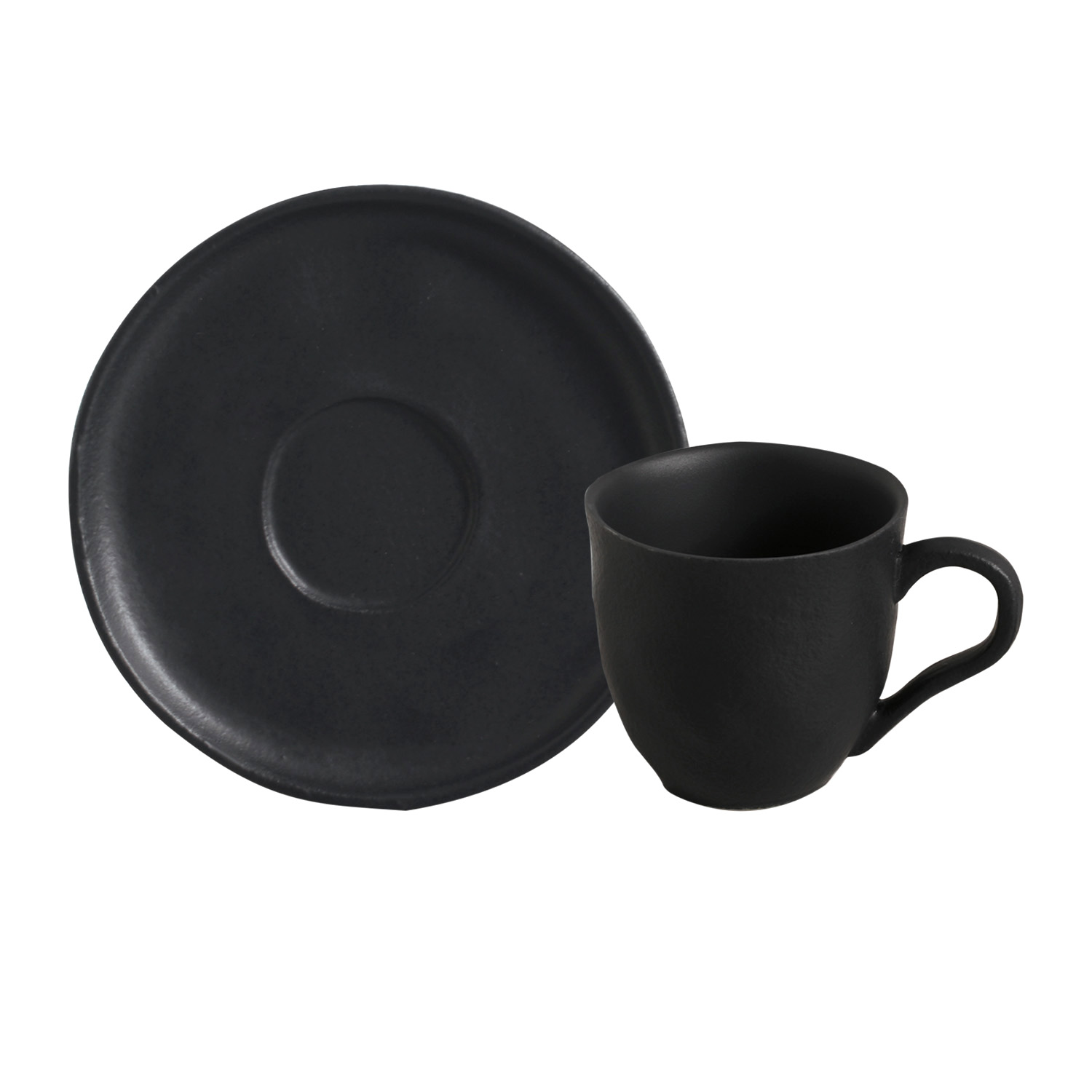 Bio Tea Cup And Saucer 170ml Preto Matte