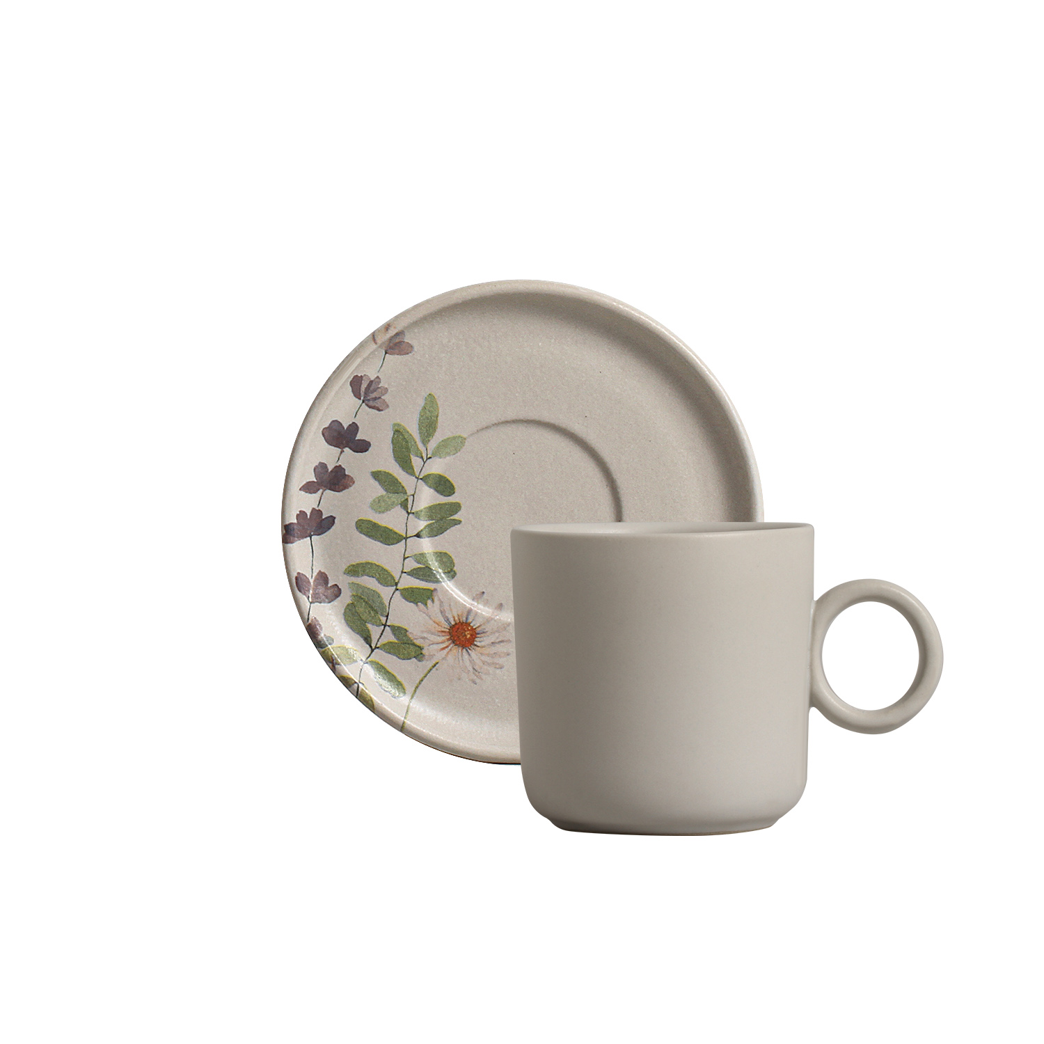 Basic Tea Cup And Saucer 150ml Bloom