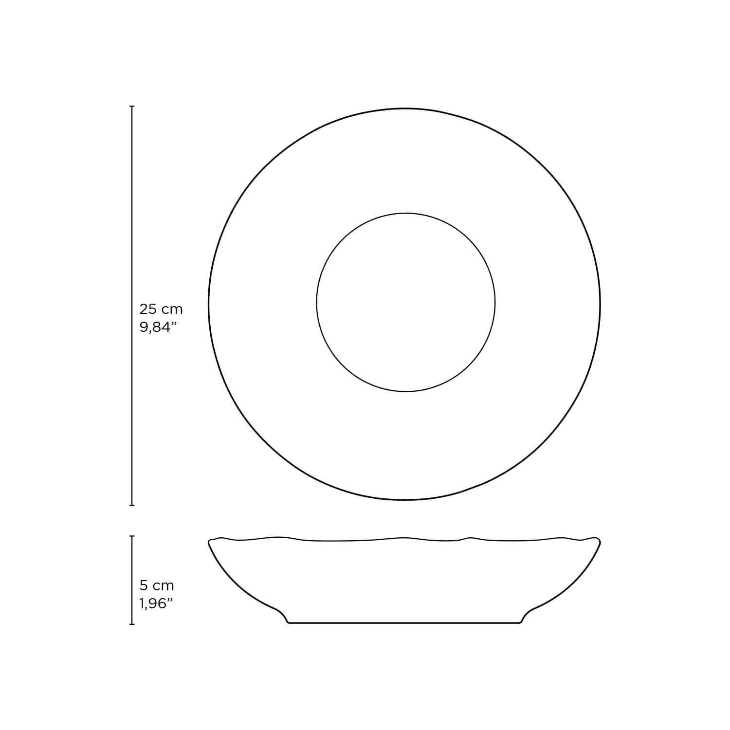 Bio Soup Plate / Bowl 25cm Vanilla