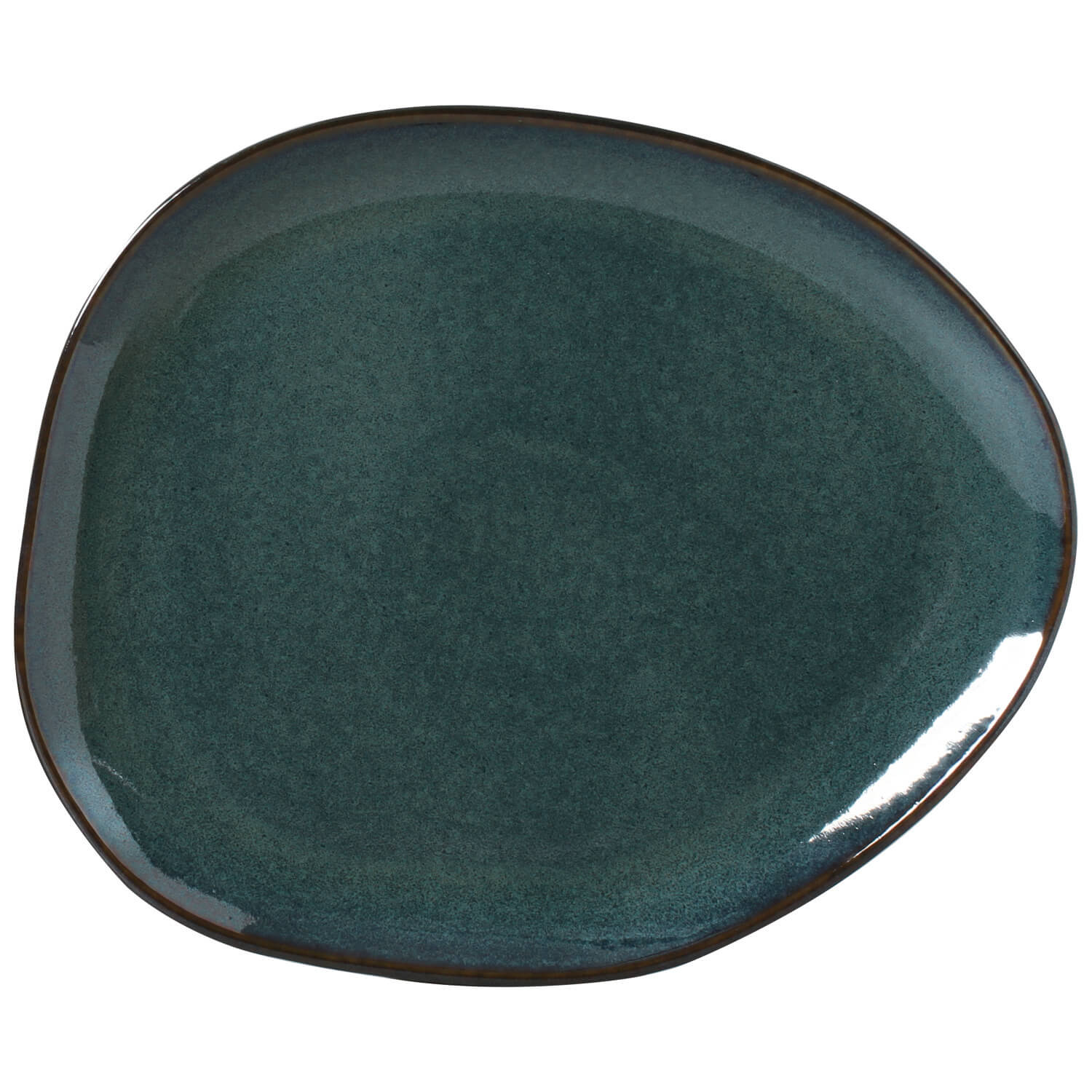 Organic Oval Dinner Plate 31cm Oceano