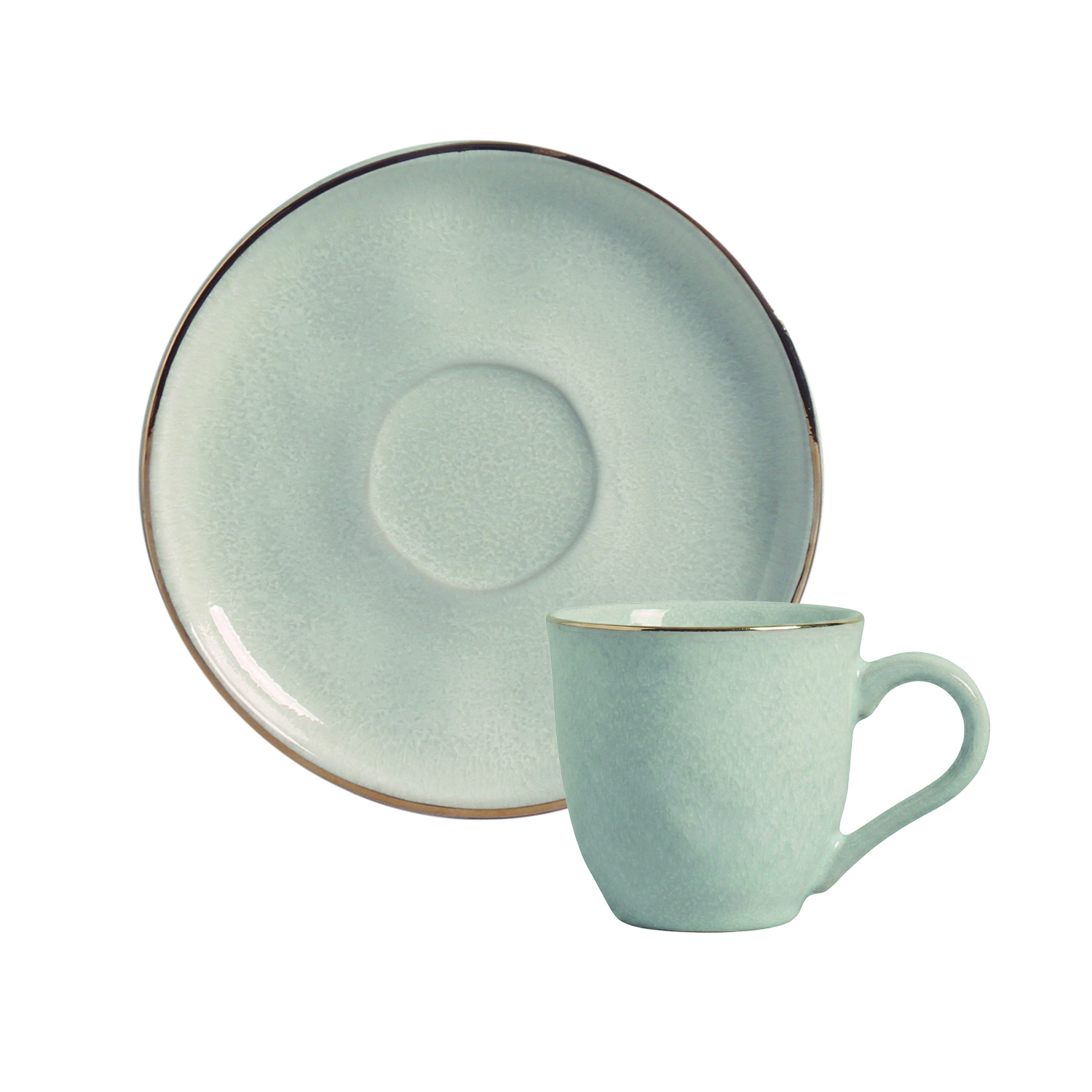 Bio Coffee Cup And Saucer 120ml Luz Gold