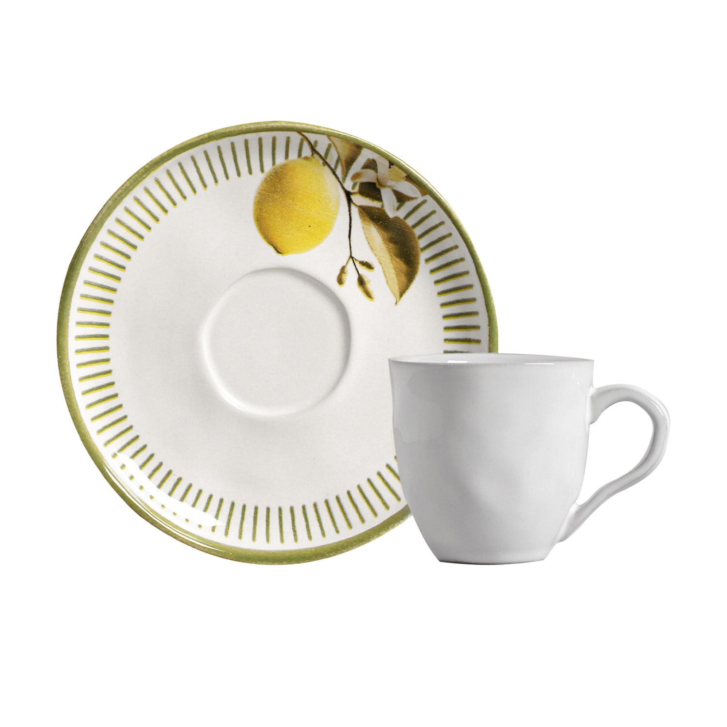 Bio Tea Cup And Saucer 170ml Lemon