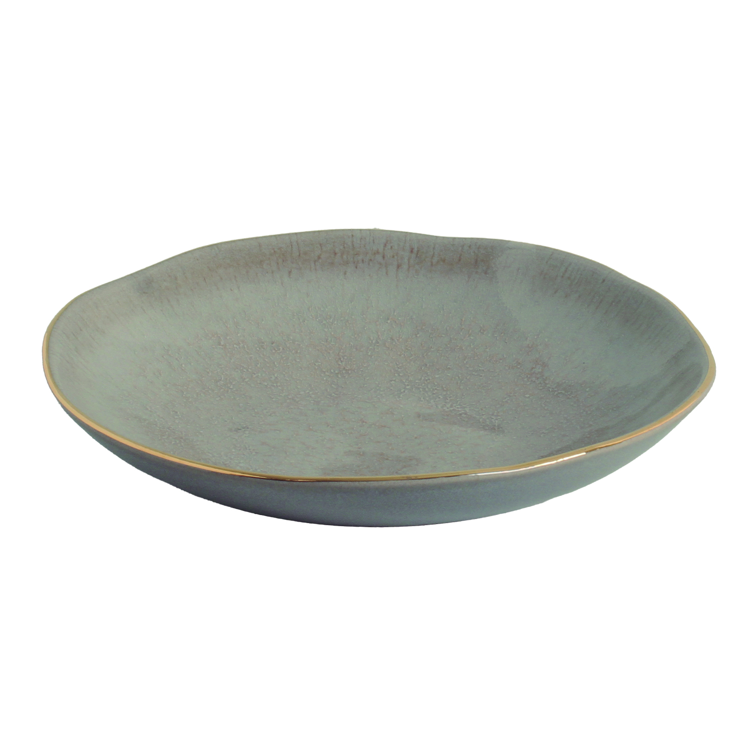 Organic Soup Plate / Bowl 21.2cm Shimeji Gold