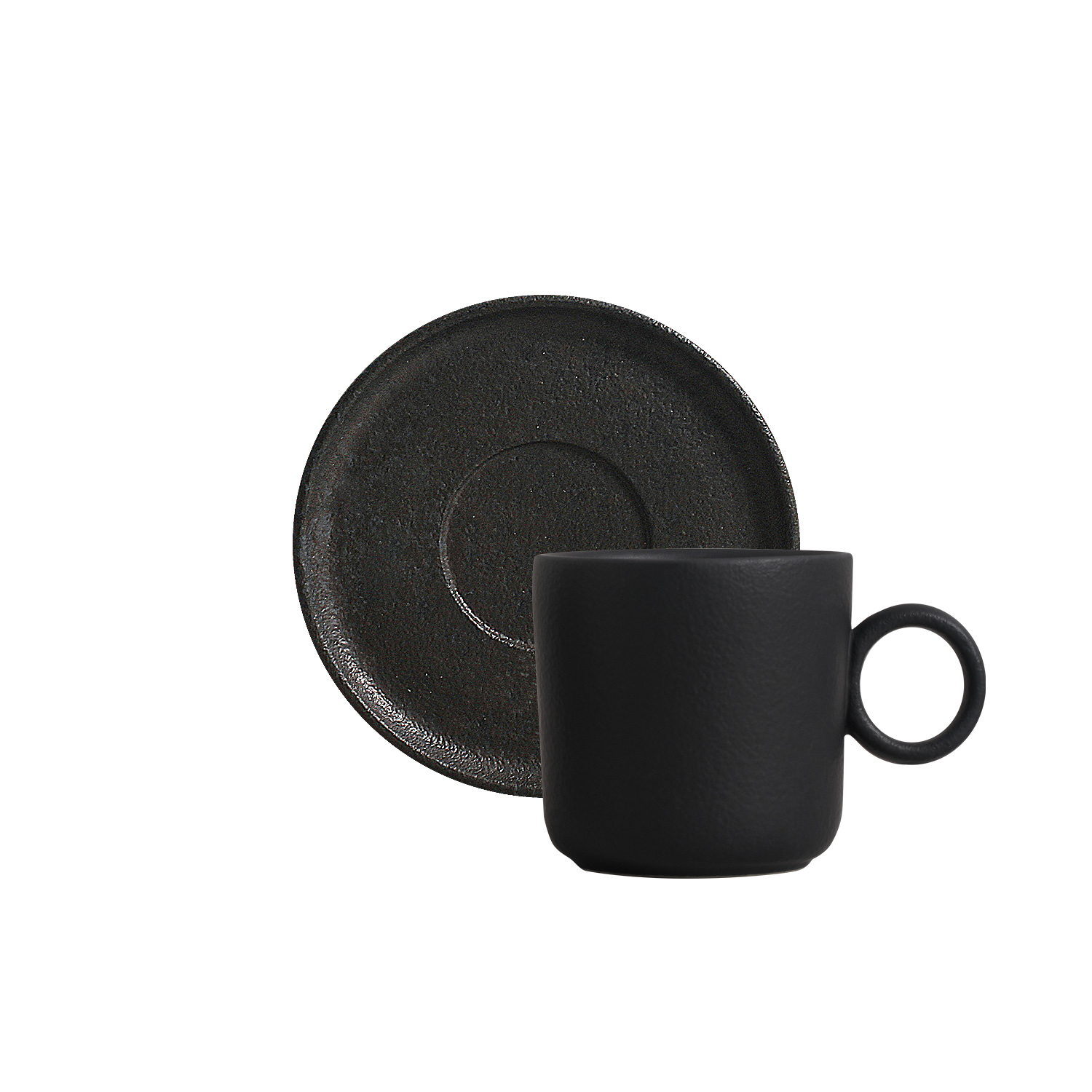 Basic Tea Cup And Saucer 150ml Rust