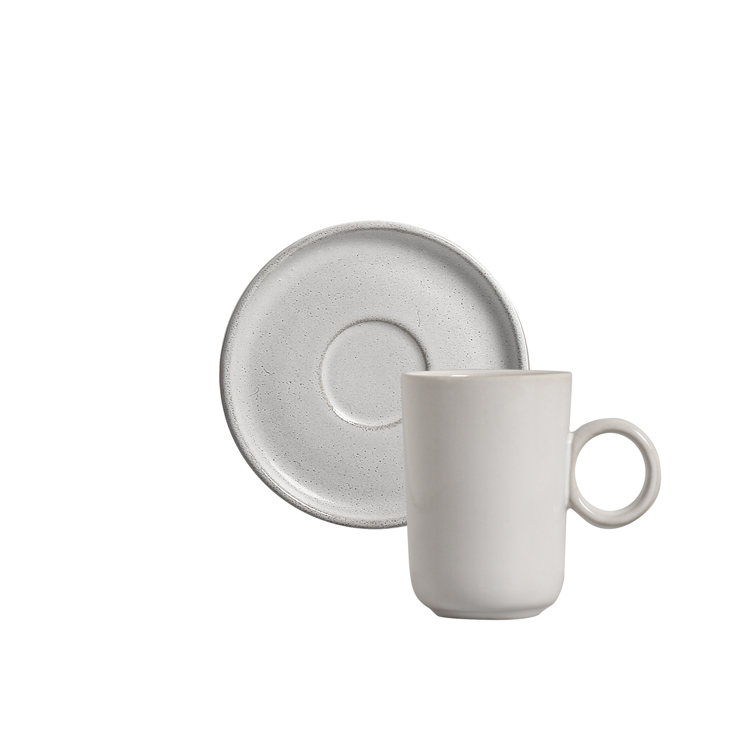 Basic Coffee Cup And Saucer 90ml Snow