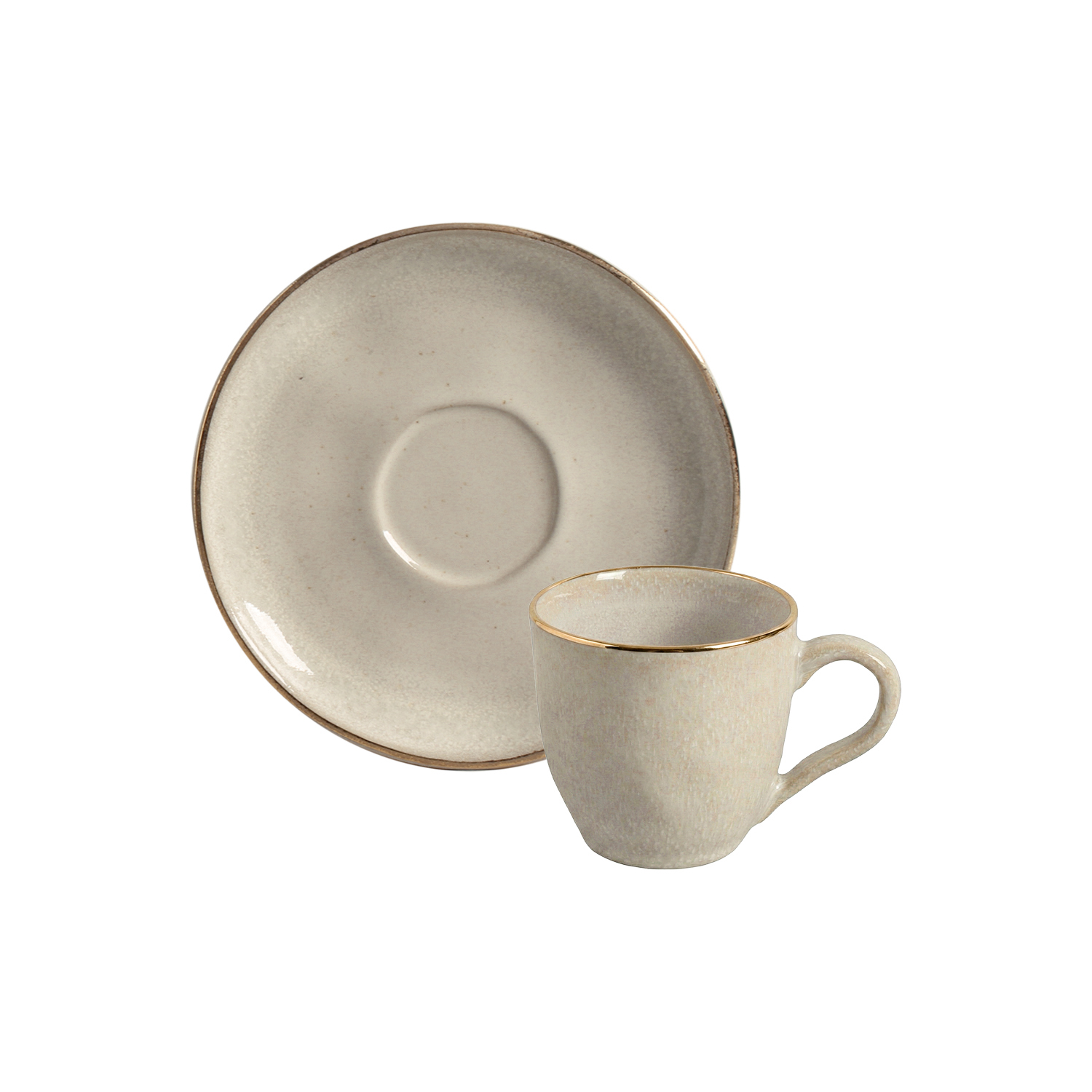Bio Coffee Cup And Saucer 120ml Sol Gold