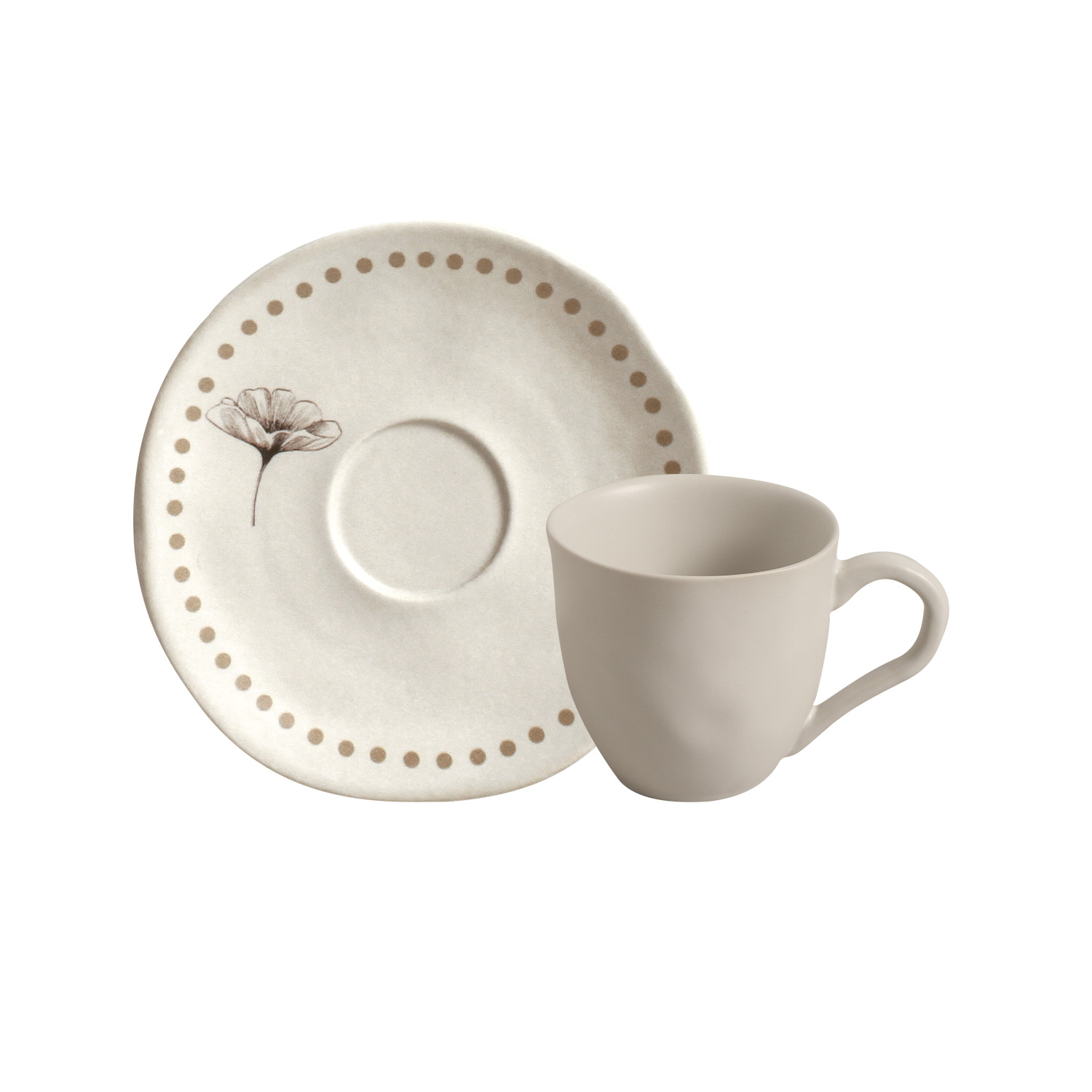 Organic Coffee Cup And Saucer 120ml Amana