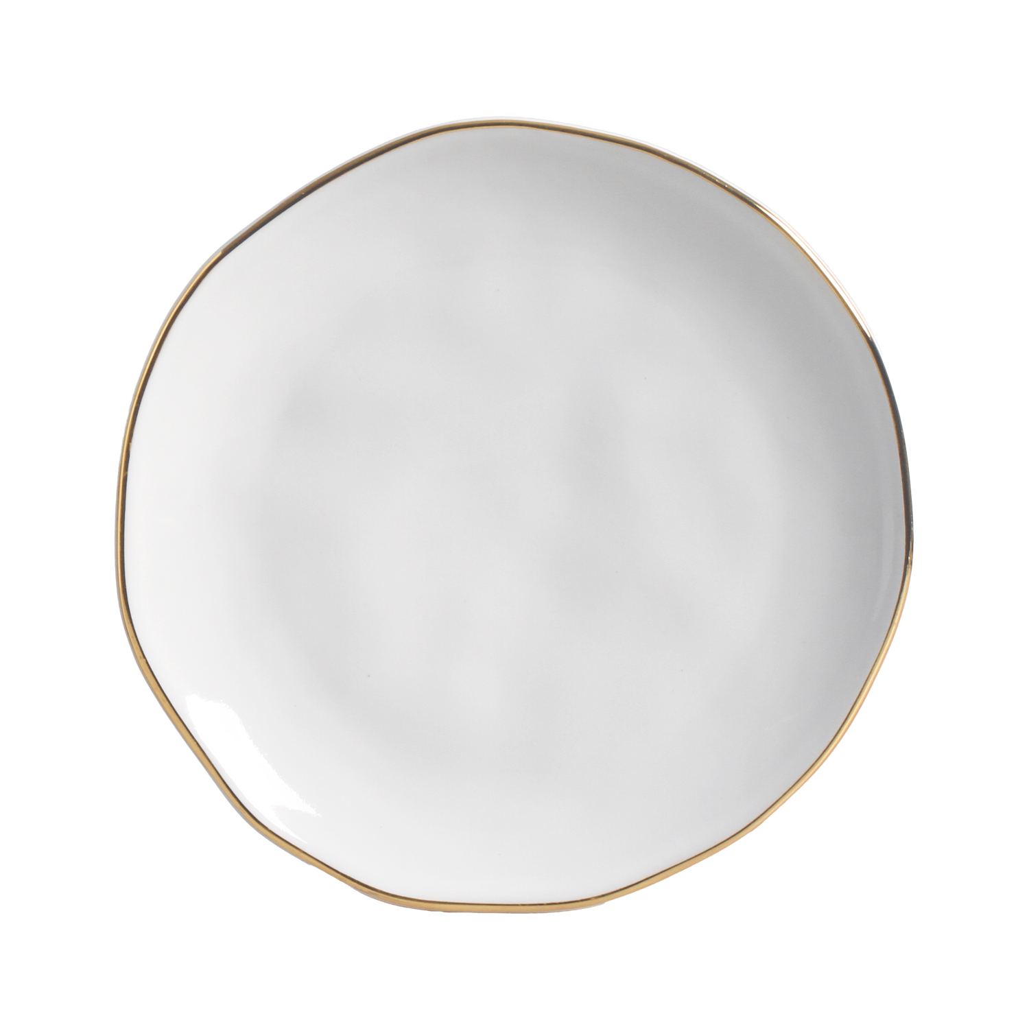 Organic Dessert / Salad Plate 19.5cm New White Gold