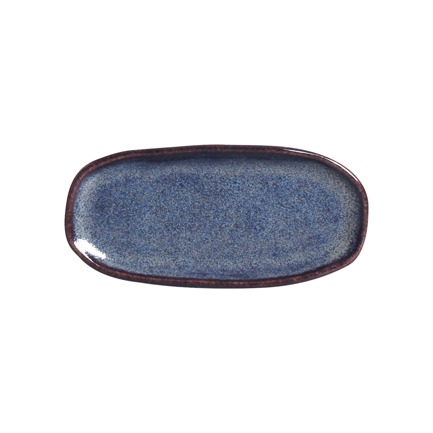 Organic  Oval Platter 23x11cm Titanium