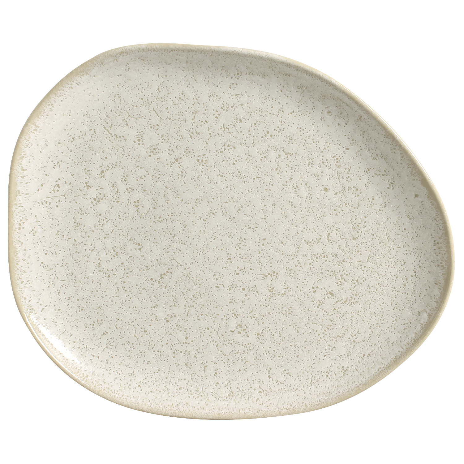 Organic Oval Dinner Plate 31cm Vanilla