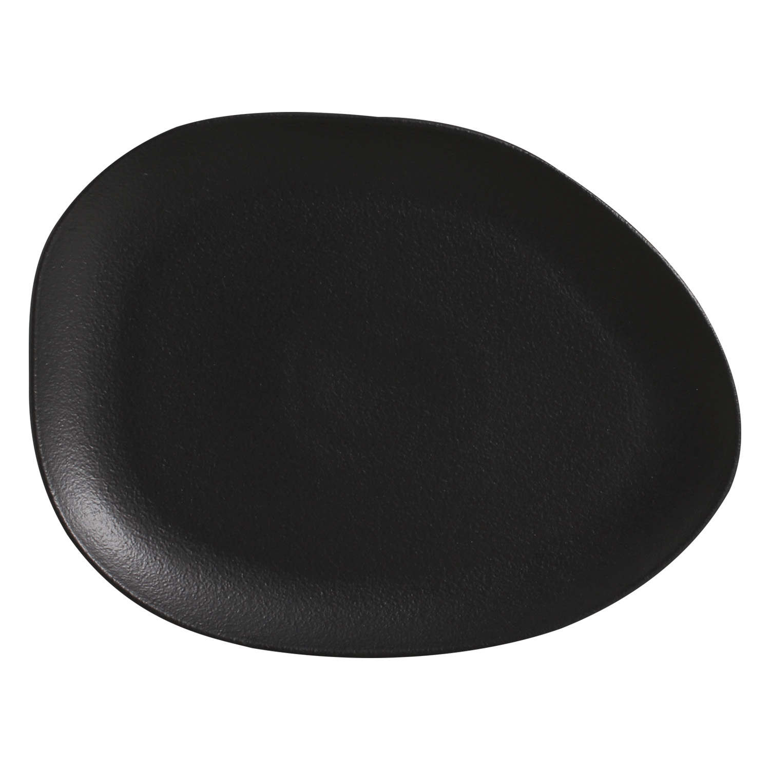 Organic Oval Dinner Plate 31cm Preto Matte