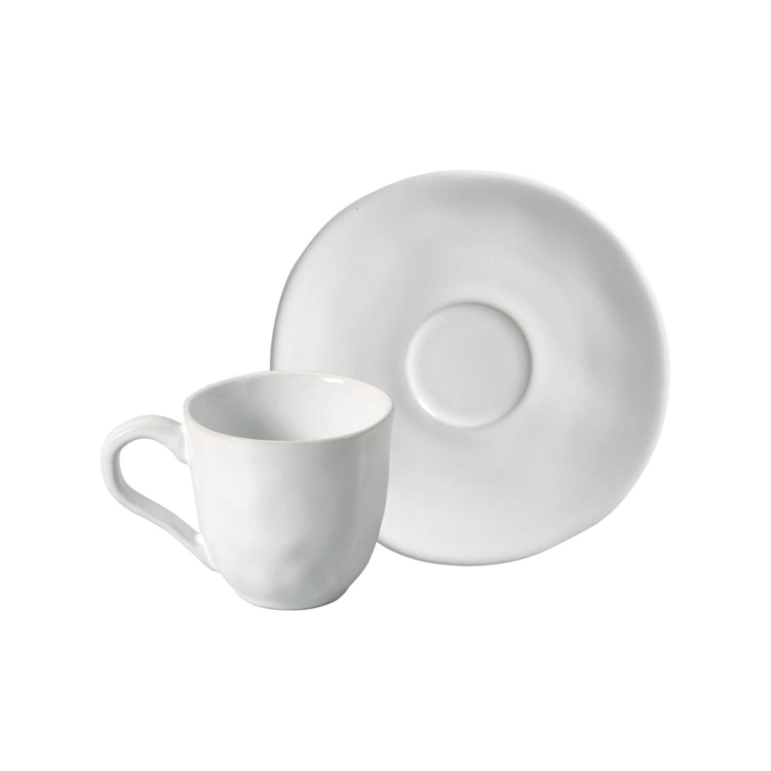 Organic Coffee Cup And Saucer 120ml New White