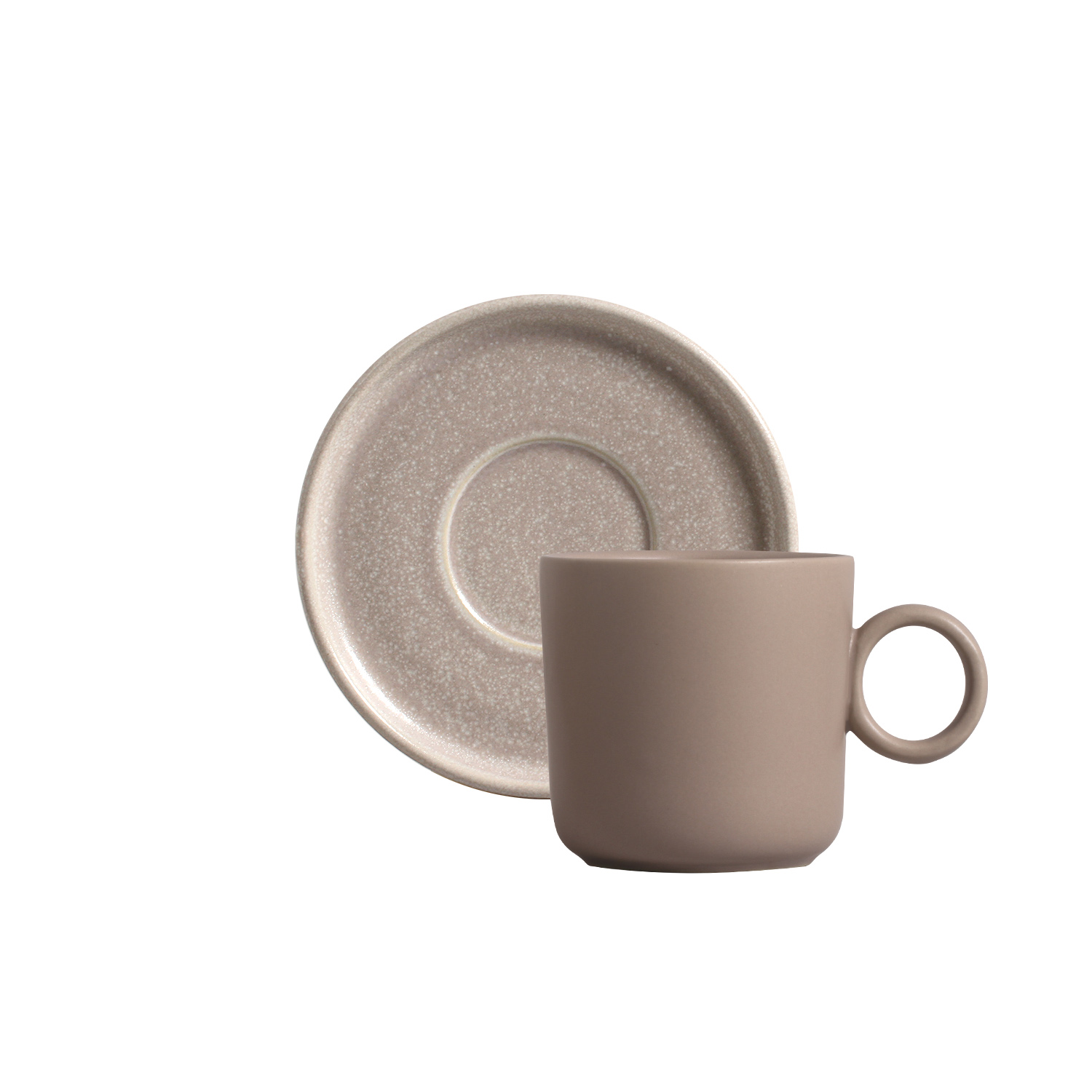Basic Tea Cup And Saucer 150ml Sandy