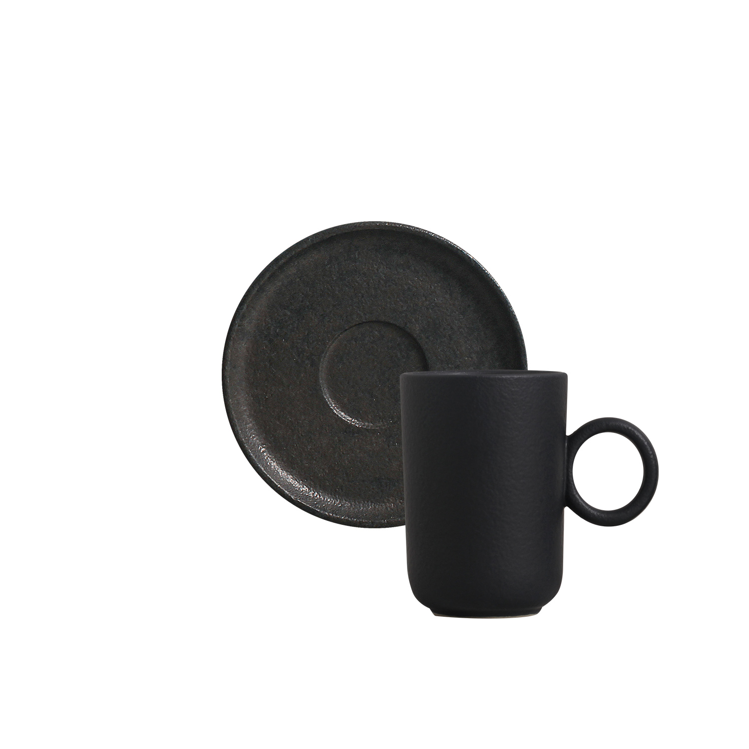 Basic Coffee Cup And Saucer 90ml Rust