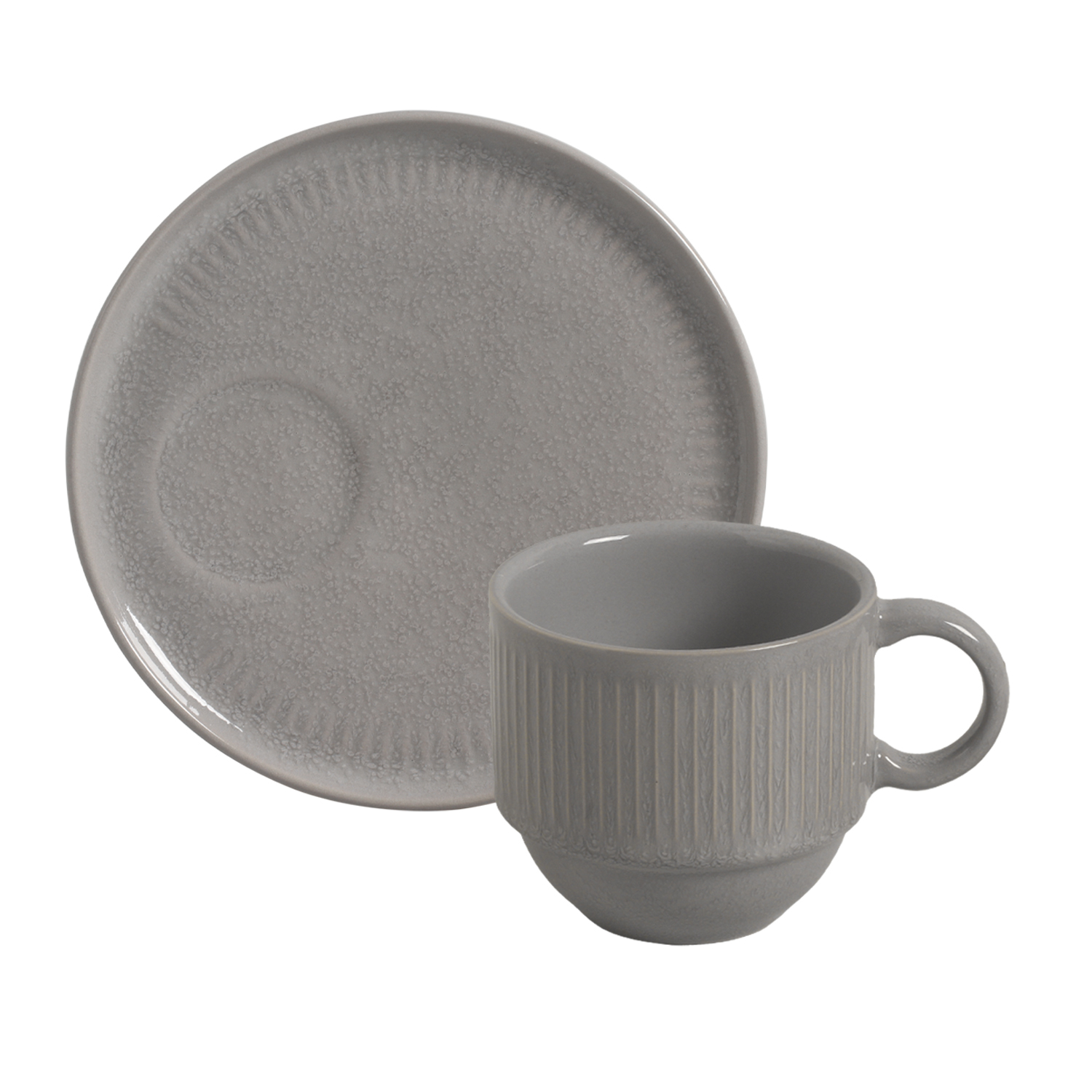 Linhas Tea Cup And Saucer 230ml Bruma