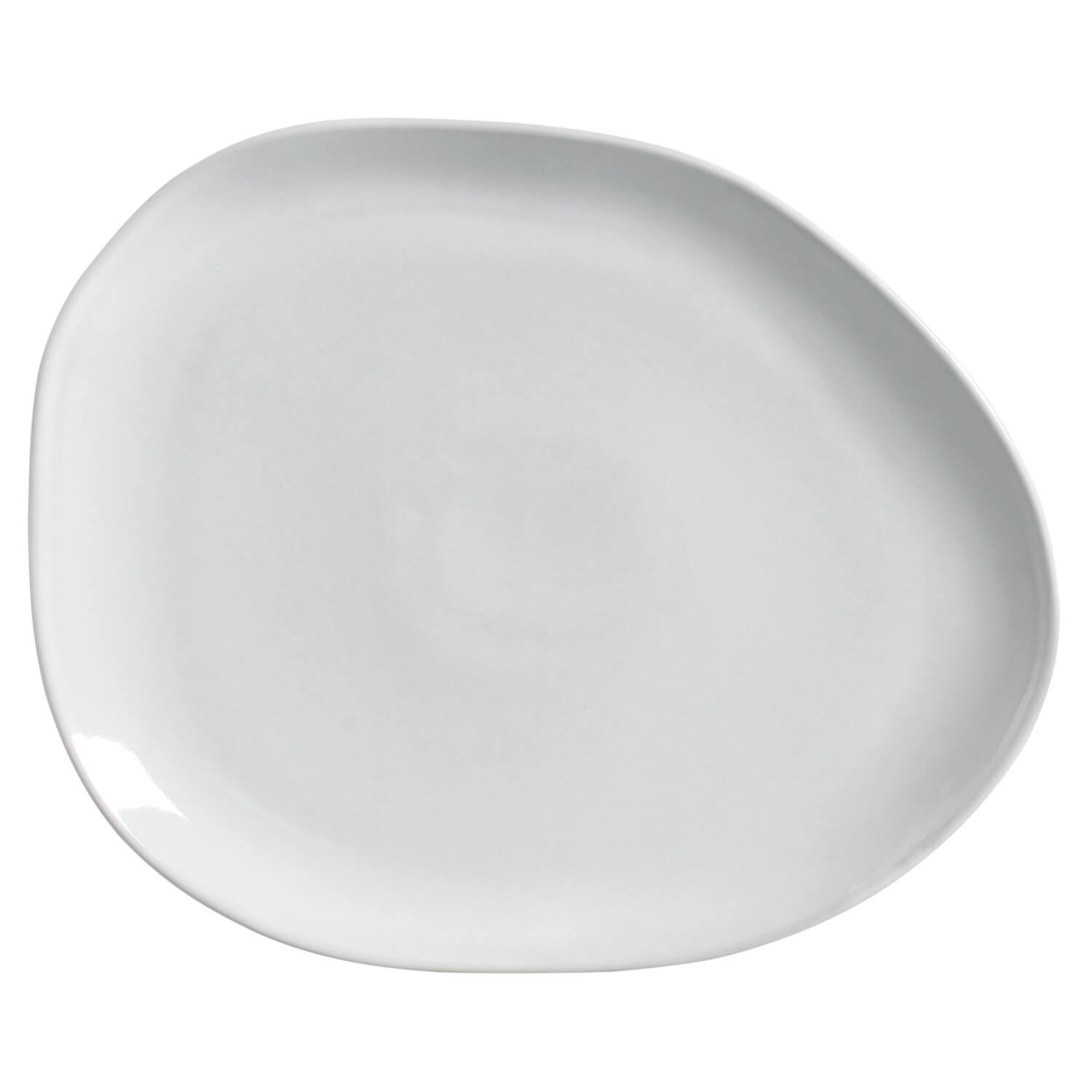 Organic Oval Dinner Plate 31cm New White