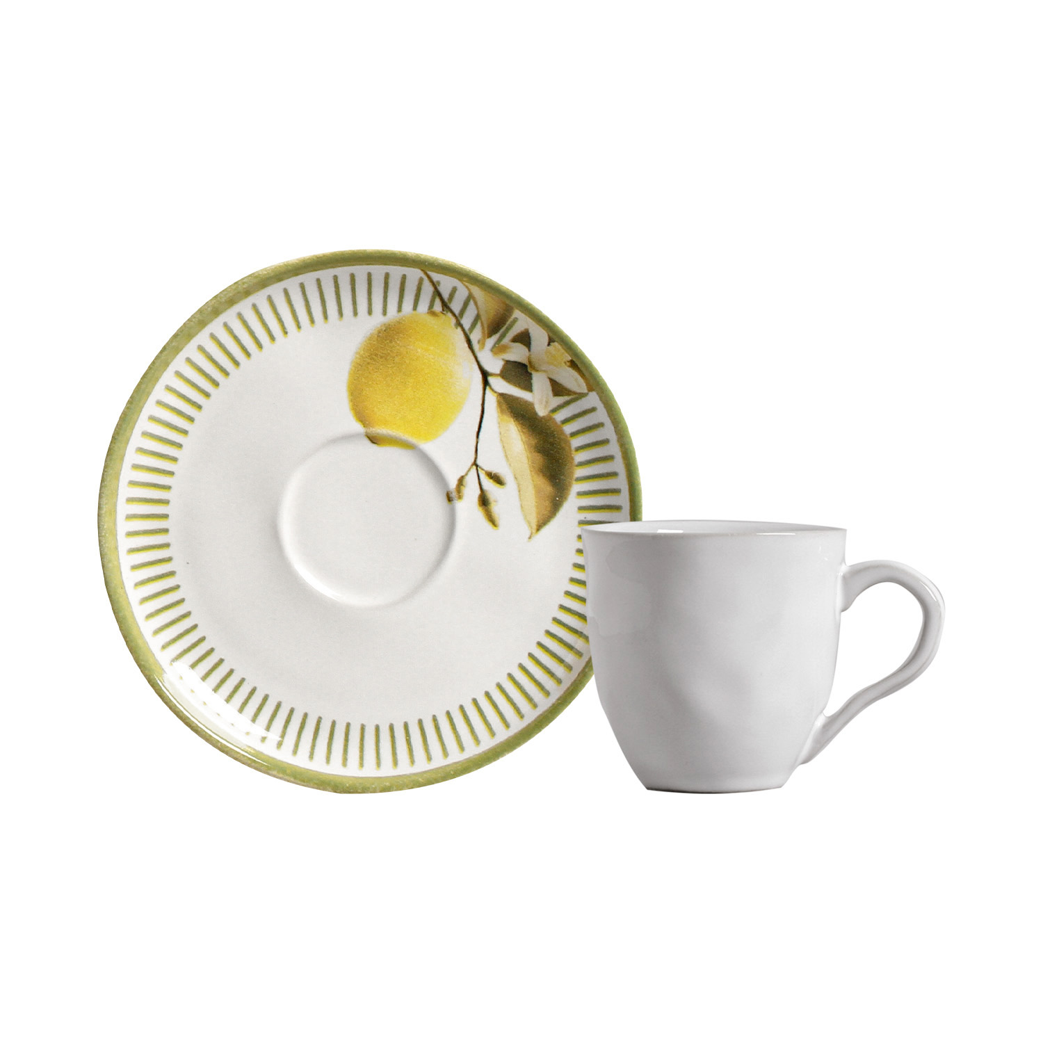 Bio Coffee Cup And Saucer 120ml Lemon