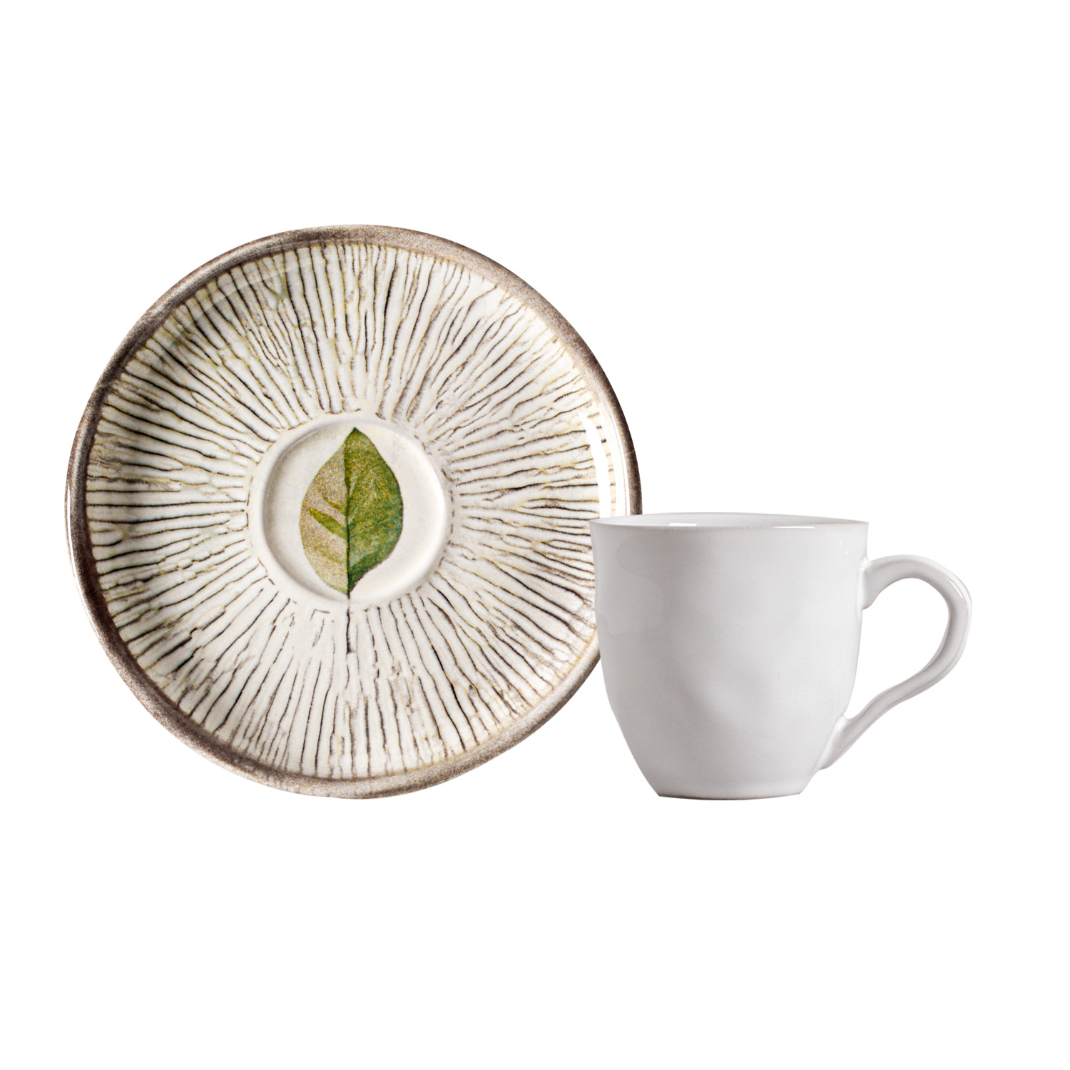 Bio Coffee Cup And Saucer 120ml Evergreen