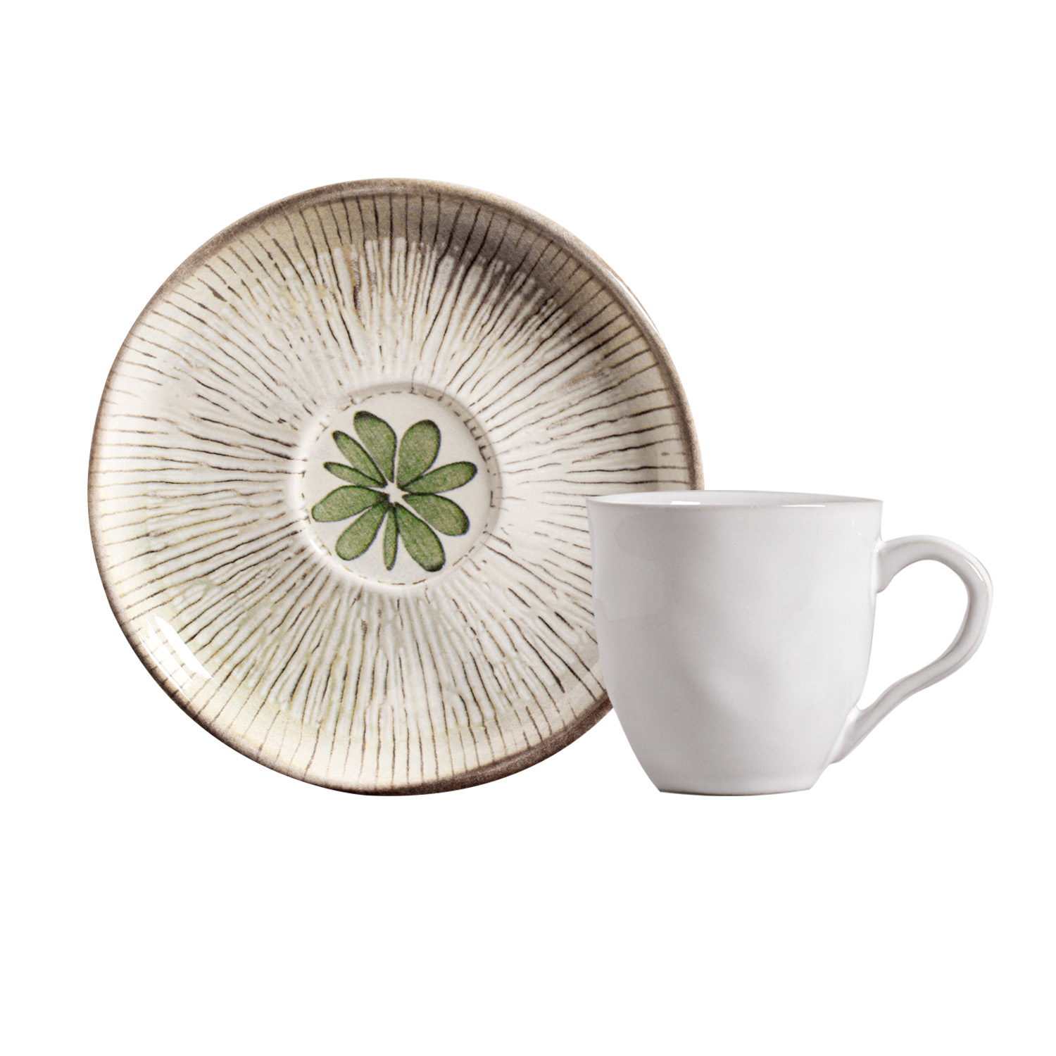 Bio Tea Cup And Saucer 170ml Evergreen