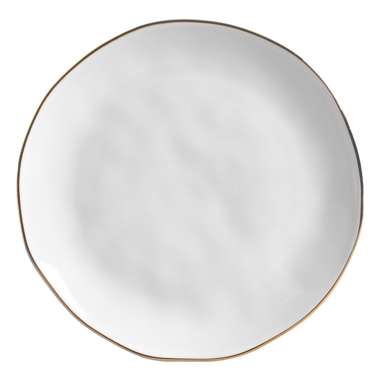 Organic Dinner Plate 26.5cm New White Gold