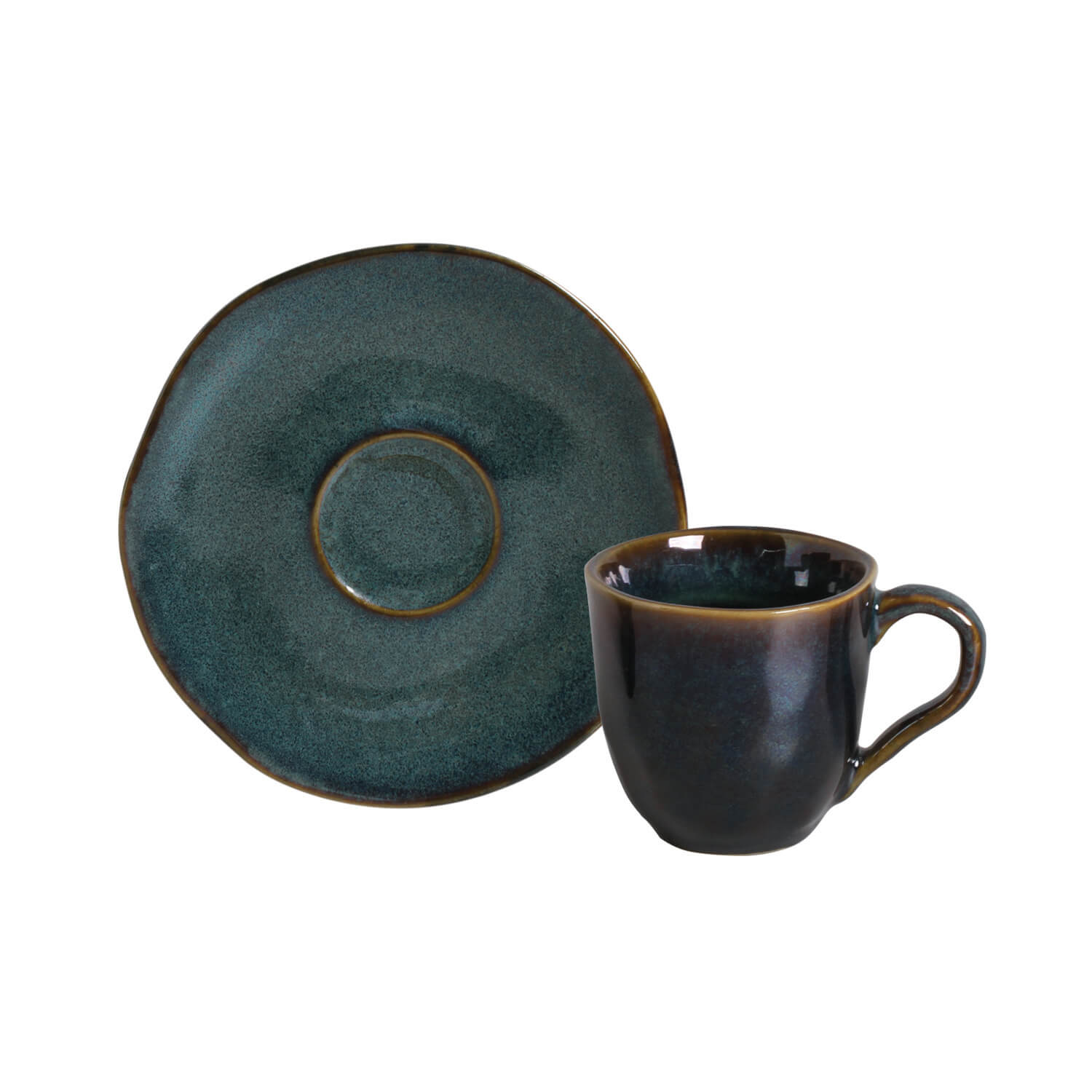Organic Coffee Cup And Saucer 120ml Oceano