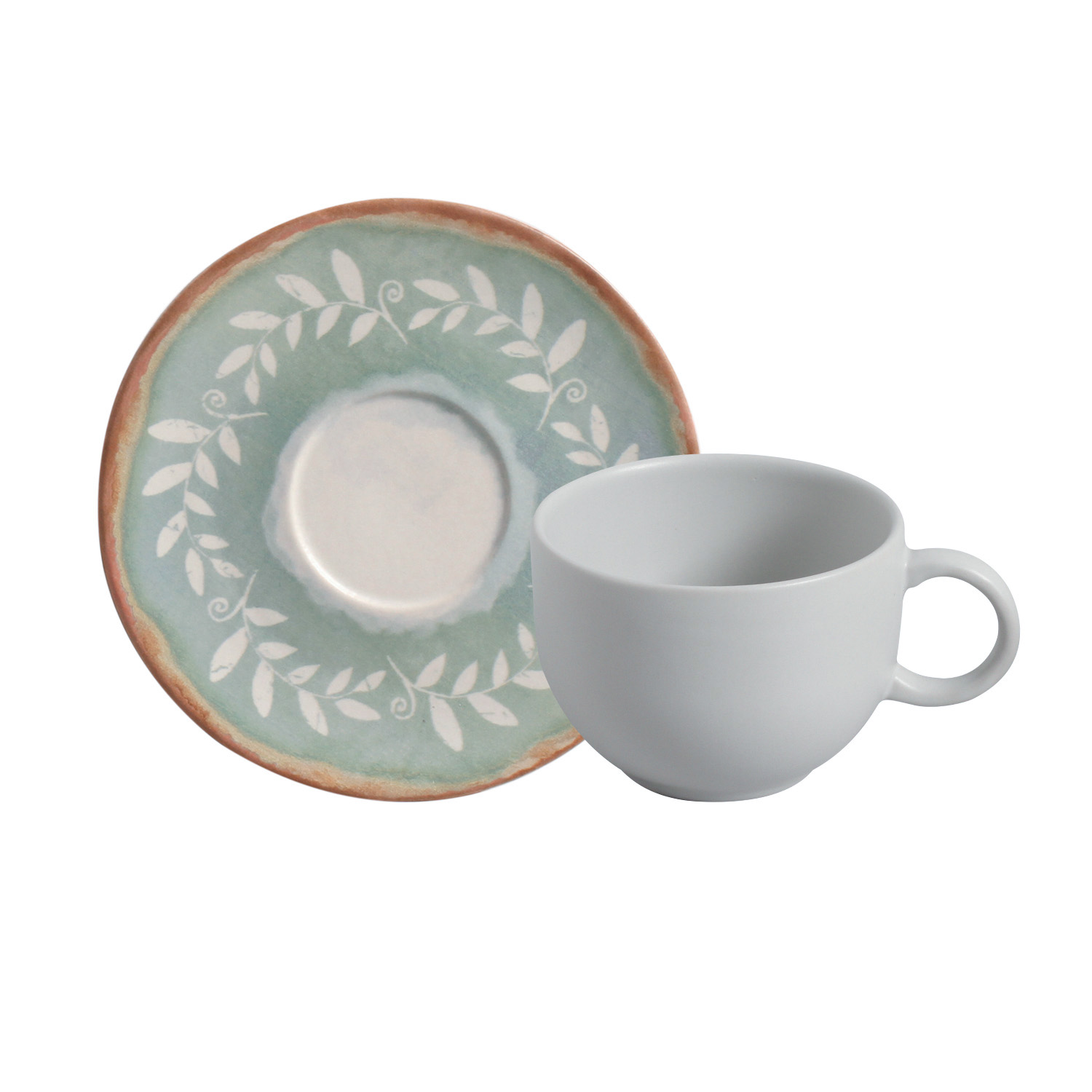 Coup Tea Cup And Saucer 220ml New Mediterrâneo
