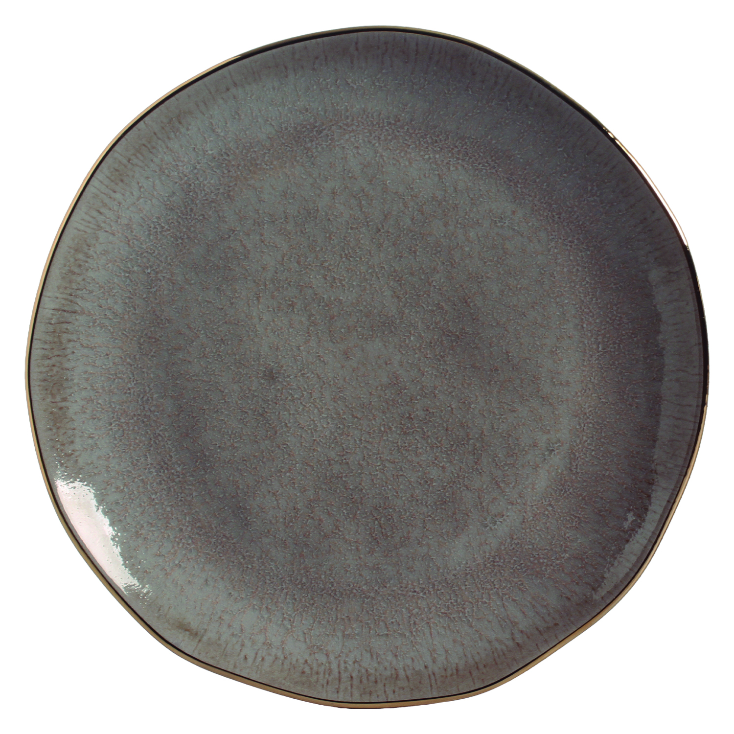 Organic Dinner Plate 26.5cm Shimeji Gold