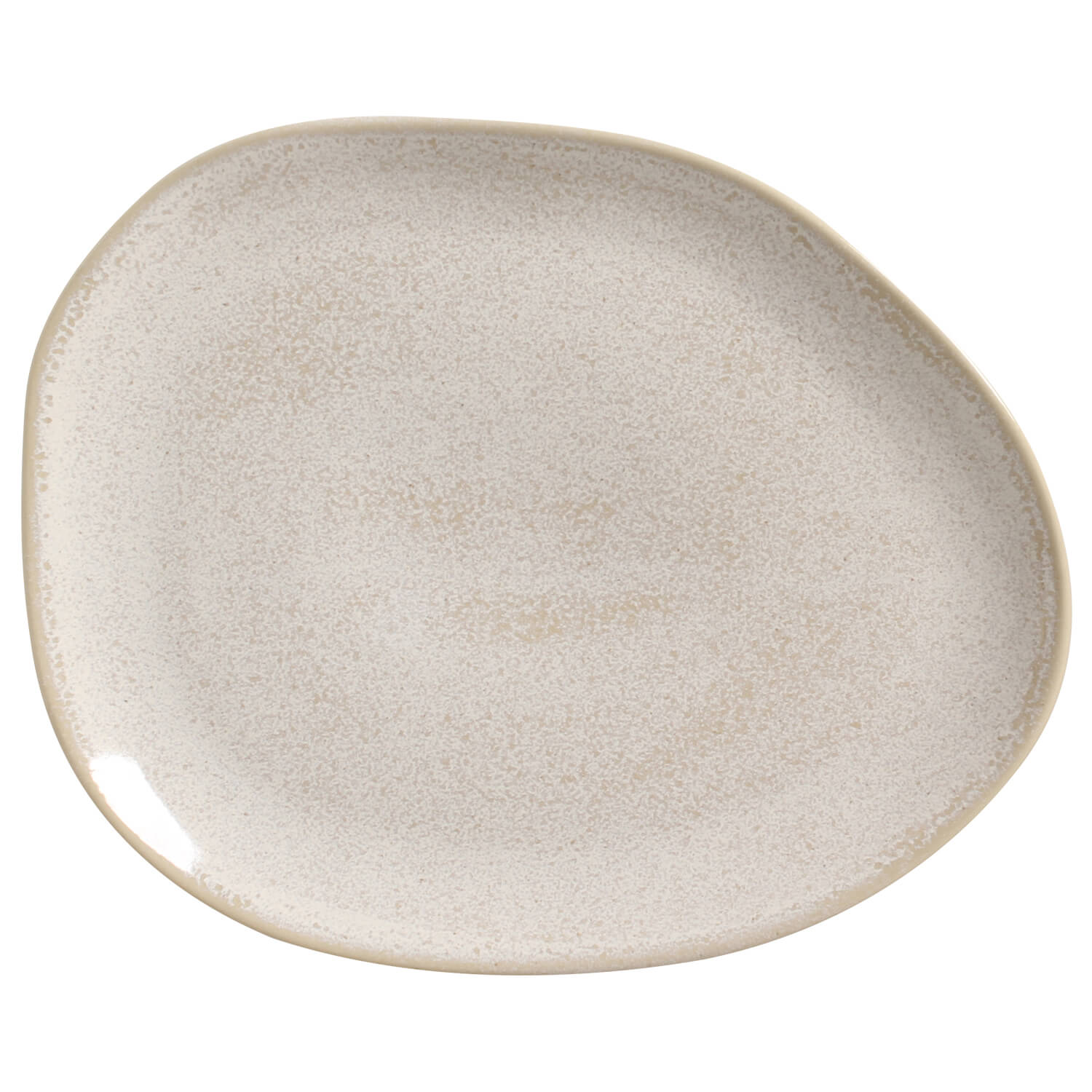 Organic Oval Dinner Plate 31cm Latte