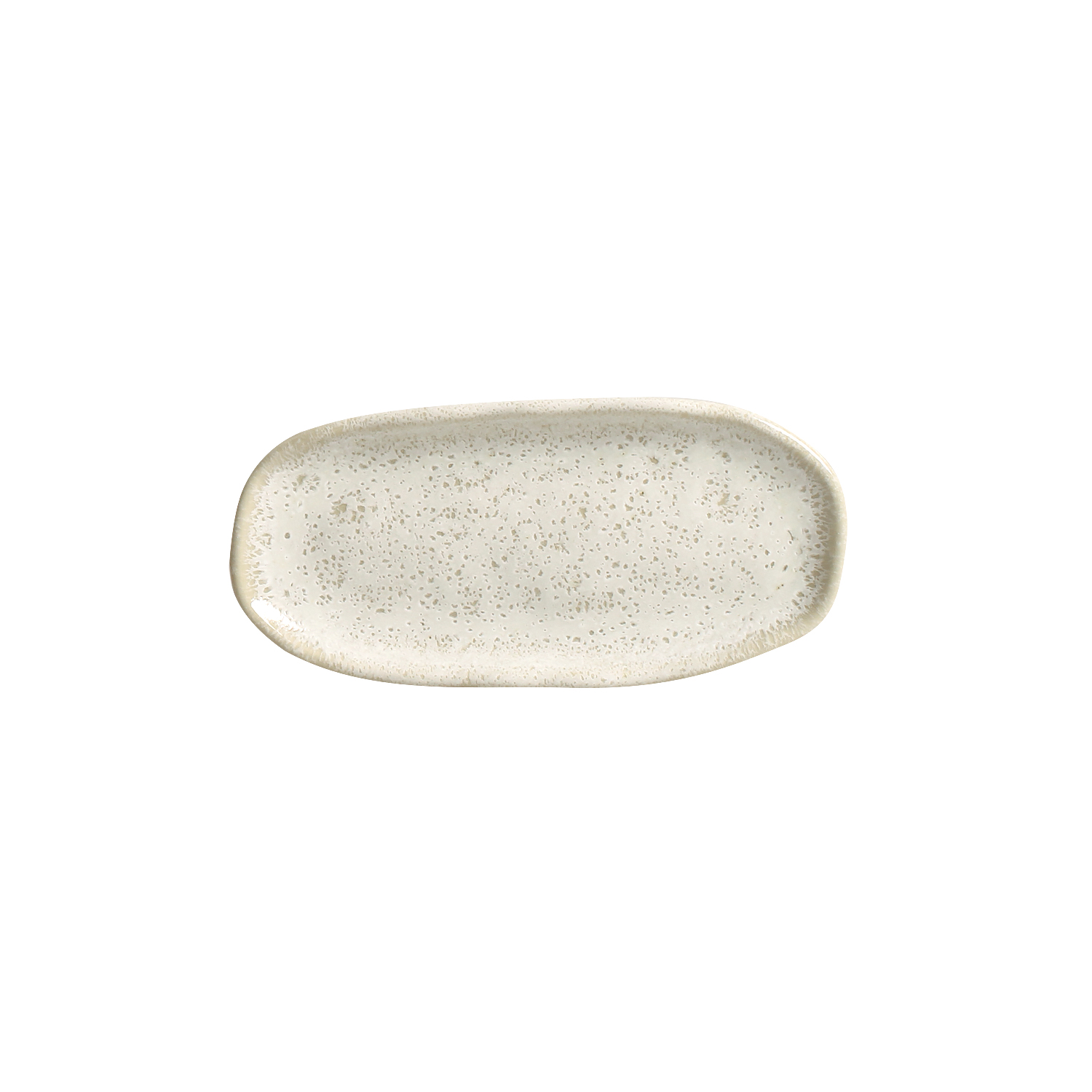 Organic  Oval Platter 16.5x8cm Vanilla
