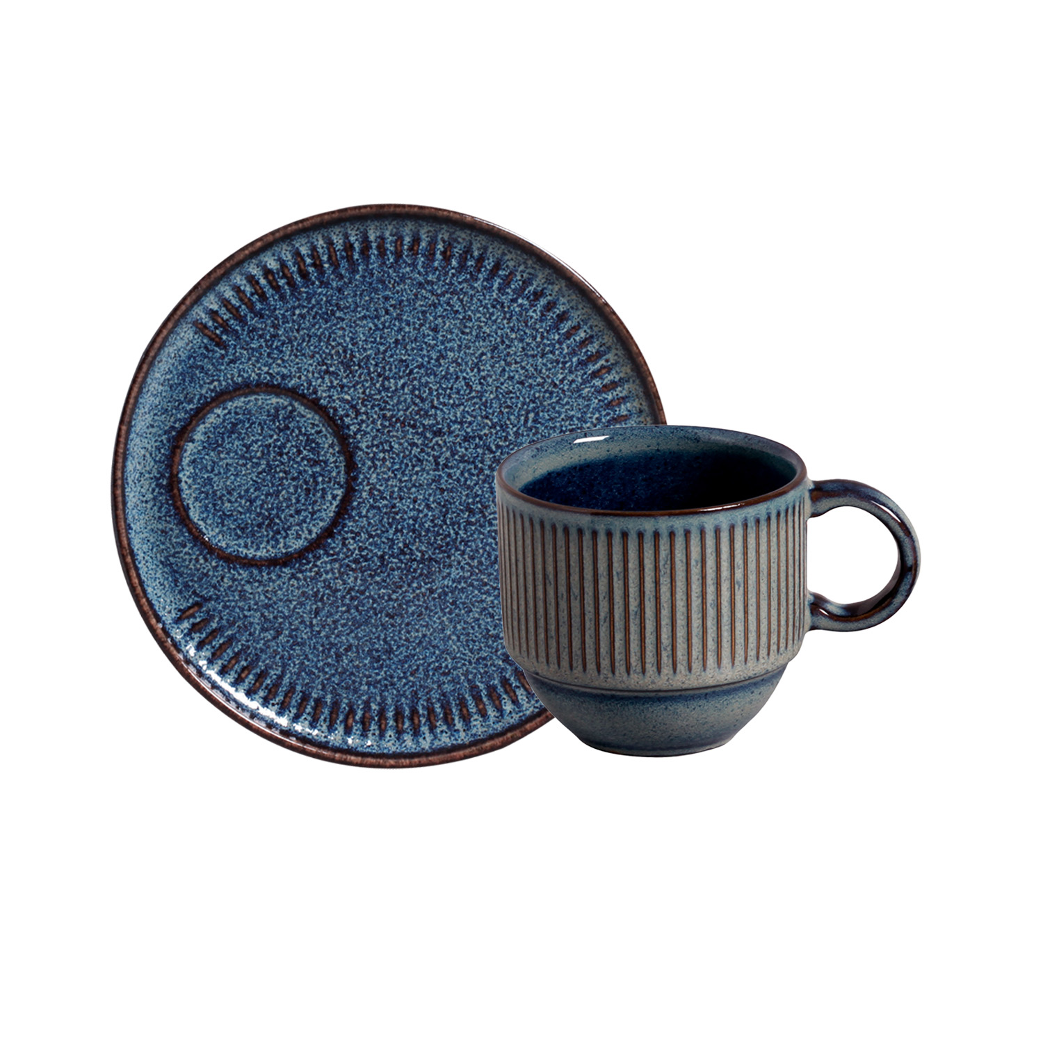 Linhas Tea Cup And Saucer 230ml Titanium